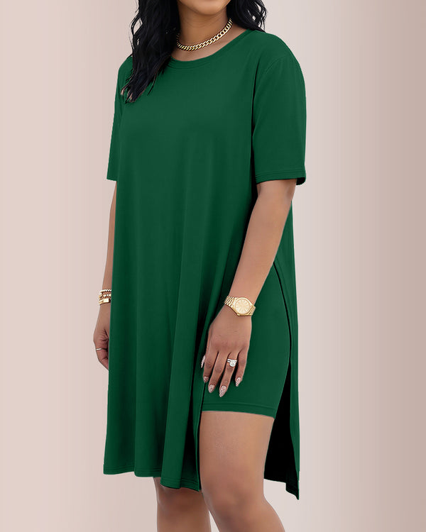 Curvvvy™ Completo Loungewear Top Asimmetrico Maniche Lunghe & Pantaloni a Gamba Larga