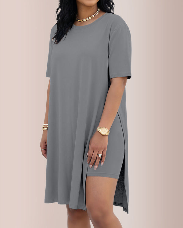 Curvvvy™ Completo Loungewear Top Asimmetrico Maniche Lunghe & Pantaloni a Gamba Larga