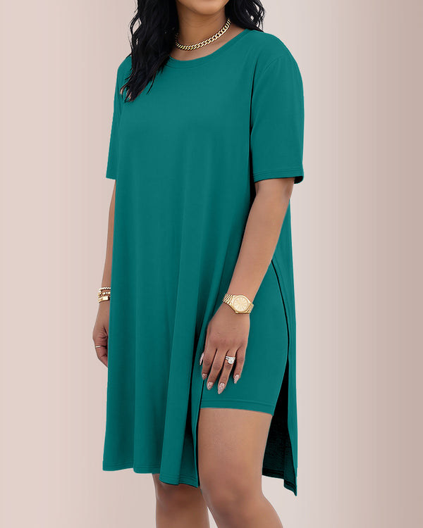 Curvvvy™ Completo Loungewear Top Asimmetrico Maniche Lunghe & Pantaloni a Gamba Larga