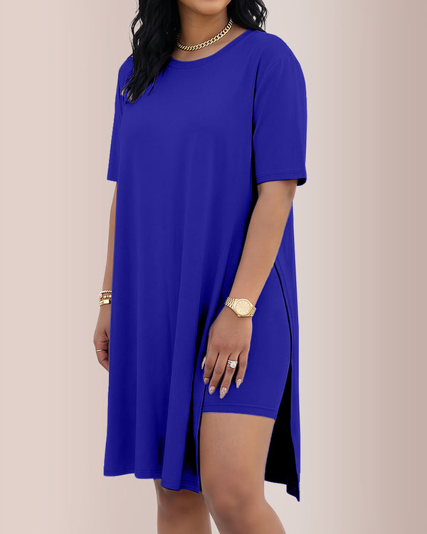 Curvvvy™ Completo Loungewear Top Asimmetrico Maniche Lunghe & Pantaloni a Gamba Larga