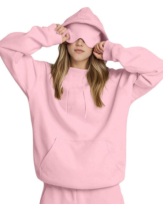 Curvvvy™ The Nap Hoodie Built-In Sleep Mask Pullover & Jogger Casual Set