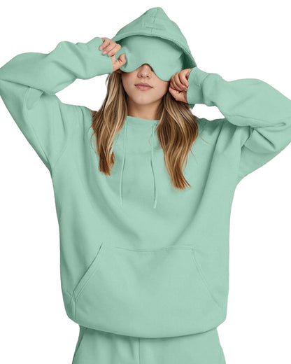 Curvvvy™ Sudadera Oversize Acanalada con Cuello Camisero