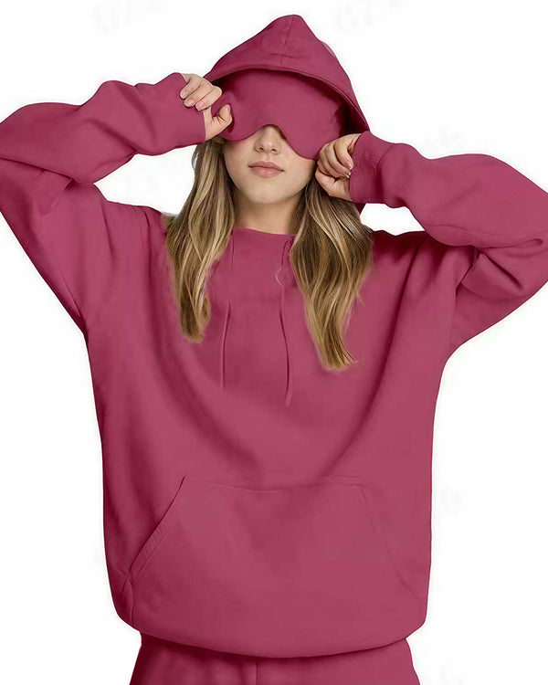 Curvvvy™ Sudadera Oversize Acanalada con Cuello Camisero