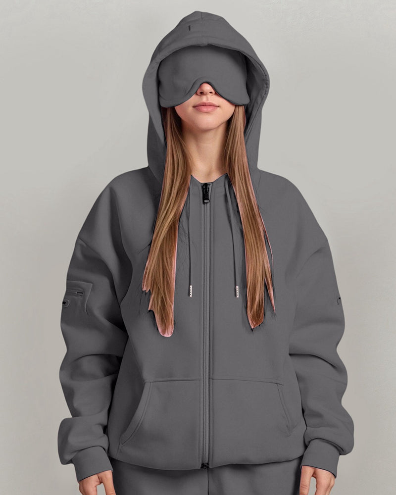 Curvvvy™ Felpa Oversize a Coste con Colletto