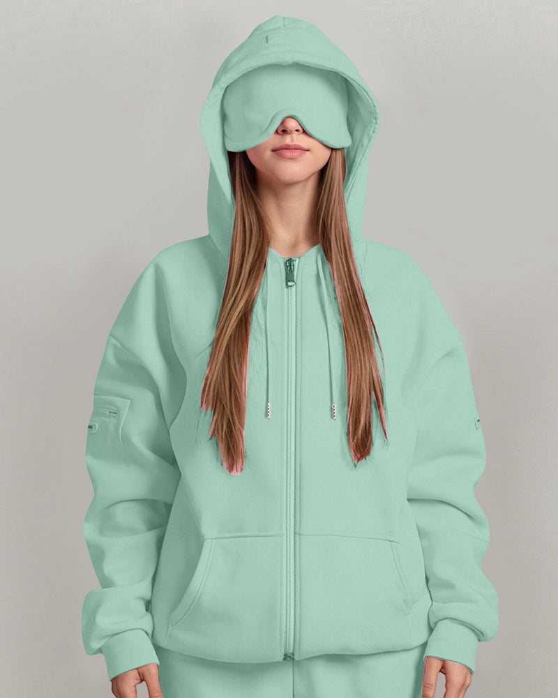 Curvvvy™ Felpa Oversize a Coste con Colletto