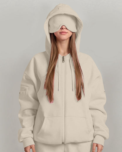 Curvvvy™ Felpa Oversize a Coste con Colletto