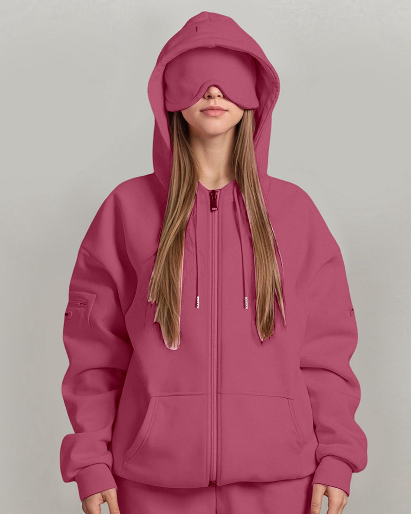 Curvvvy™ Felpa Oversize a Coste con Colletto