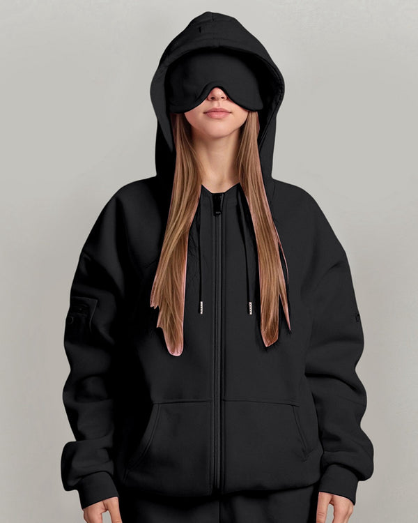 Curvvvy™ Felpa Oversize a Coste con Colletto