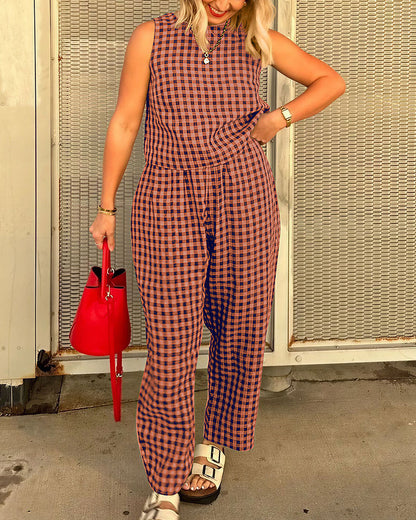 Curvvvy™ Conjunto de Estar en Casa: Top Asimétrico de Manga Larga y Pantalón de Pierna Ancha
