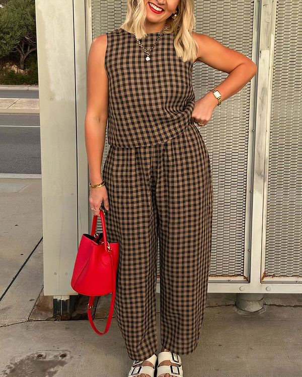 Curvvvy™ Conjunto de Estar en Casa: Top Asimétrico de Manga Larga y Pantalón de Pierna Ancha