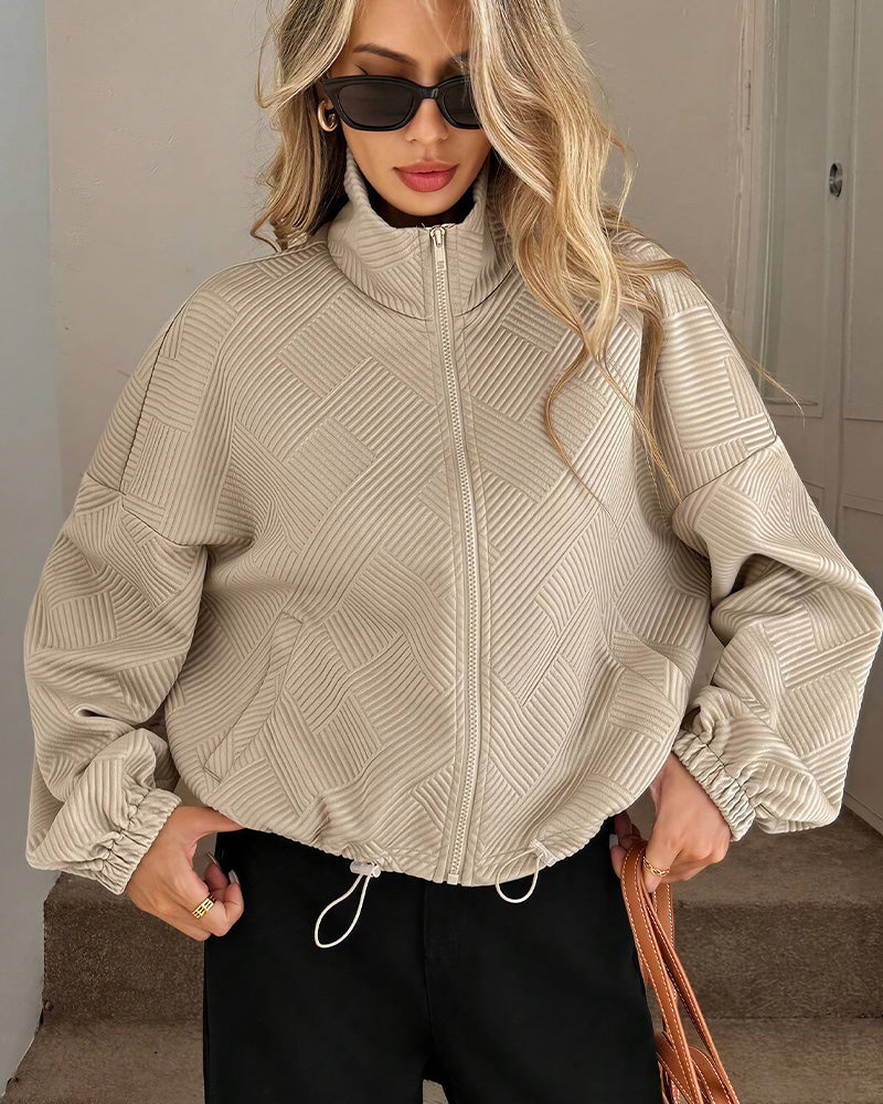 Curvvvy™ Bomber Texturizzato per Ogni Giorno