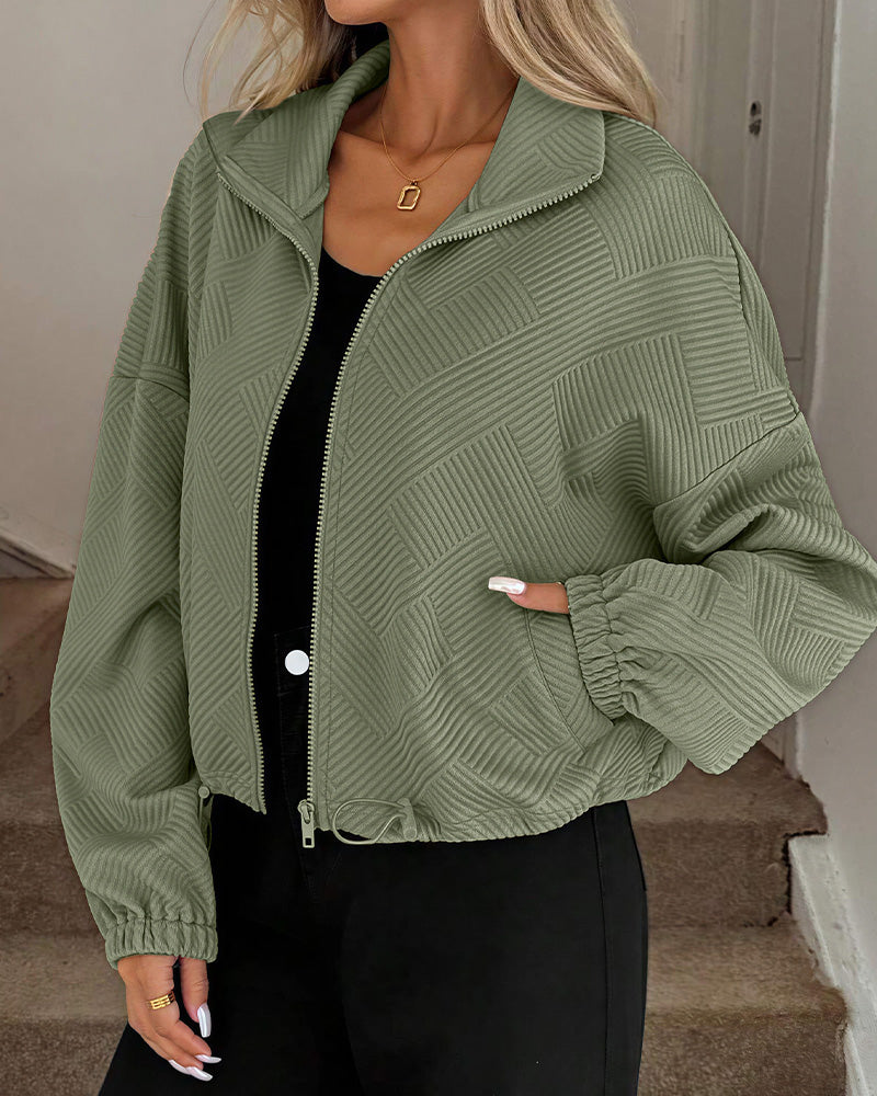 Curvvvy™ Bomber Texturizzato per Ogni Giorno