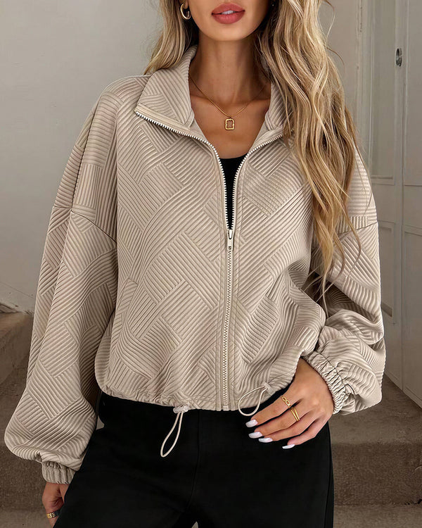 Curvvvy™ Bomber Texturizzato per Ogni Giorno