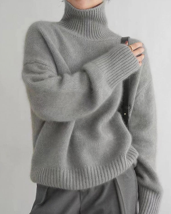 Curvvvy™ Maglione in maglia con colletto polo – Pullover morbido con mezza abbottonatura