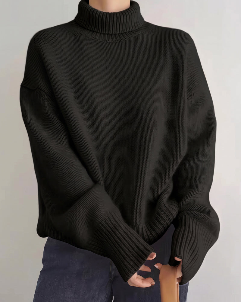 Curvvvy™ Maglione in maglia con colletto polo – Pullover morbido con mezza abbottonatura