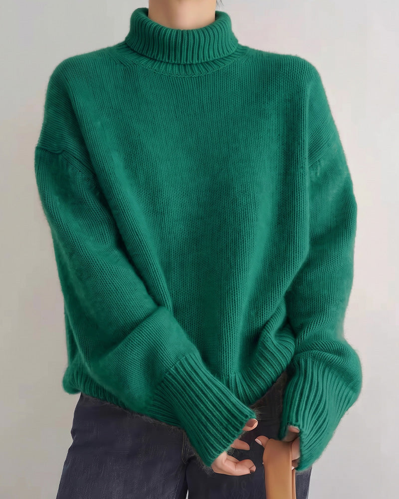 Curvvvy™ Maglione in maglia con colletto polo – Pullover morbido con mezza abbottonatura