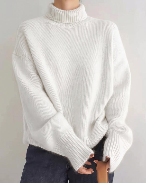 Curvvvy™ Maglione in maglia con colletto polo – Pullover morbido con mezza abbottonatura