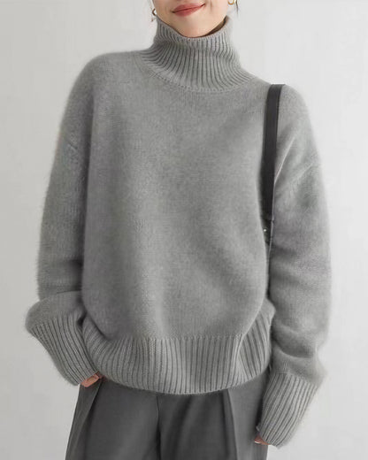 Curvvvy™ Maglione in maglia con colletto polo – Pullover morbido con mezza abbottonatura