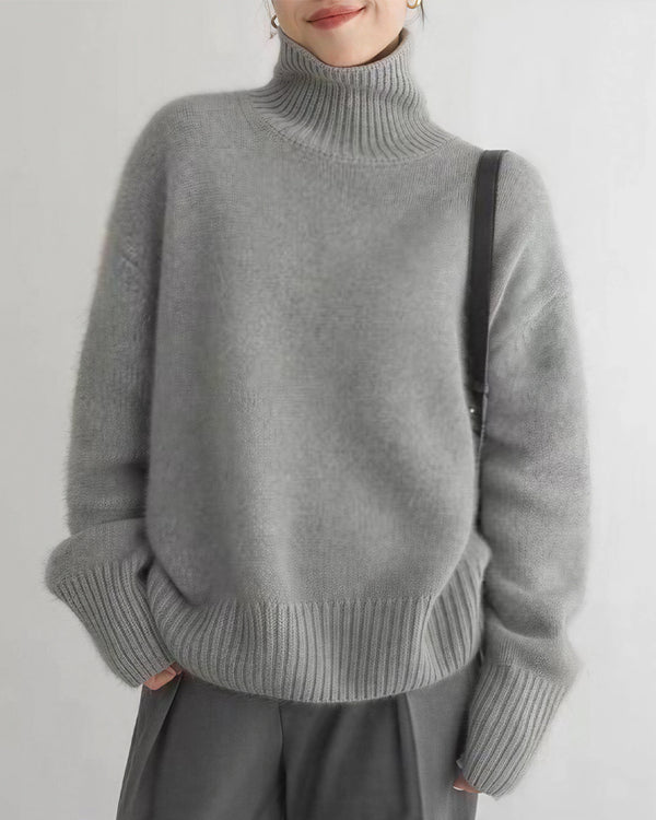 Curvvvy™ Maglione in maglia con colletto polo – Pullover morbido con mezza abbottonatura