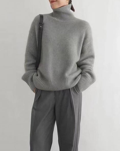 Curvvvy™ Maglione in maglia con colletto polo – Pullover morbido con mezza abbottonatura