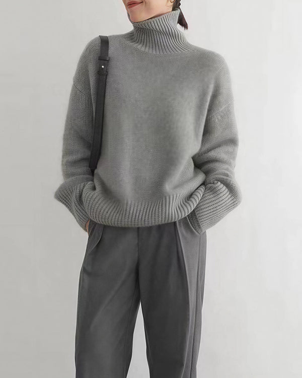 Curvvvy™ Maglione in maglia con colletto polo – Pullover morbido con mezza abbottonatura