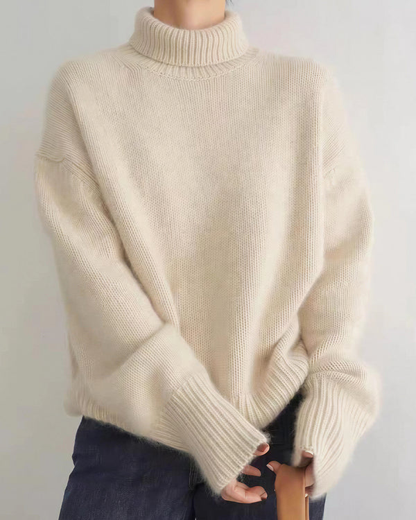 Curvvvy™ Maglione in maglia con colletto polo – Pullover morbido con mezza abbottonatura