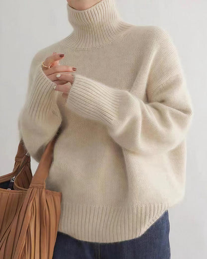 Curvvvy™ Maglione in maglia con colletto polo – Pullover morbido con mezza abbottonatura