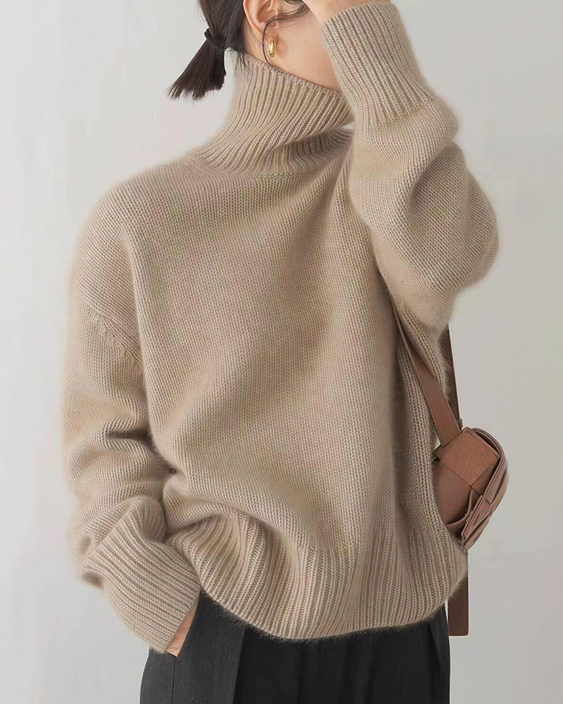 Curvvvy™ Maglione in maglia con colletto polo – Pullover morbido con mezza abbottonatura