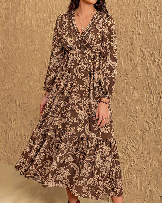 Curvvvy™ Floral Lace Boho A-Line Dress