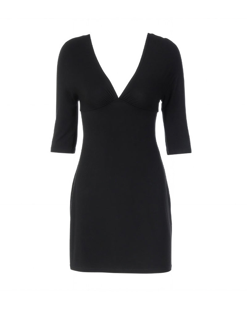 Curvvvy™ Vintage Suèdelook Maxi-jurk met Kantafwerking