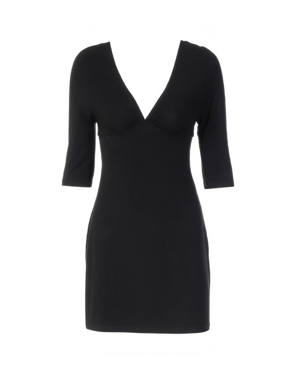 Curvvvy™ Vintage Suèdelook Maxi-jurk met Kantafwerking