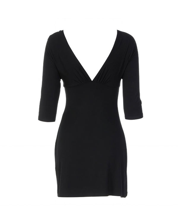 Curvvvy™ Vintage Suèdelook Maxi-jurk met Kantafwerking