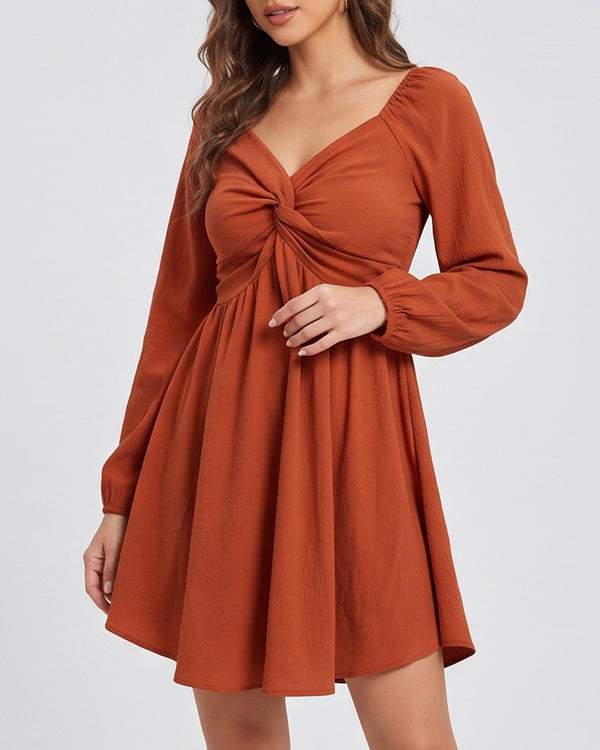 Curvvvy™ Gerafftes Neckholder-Bodycon-Minikleid