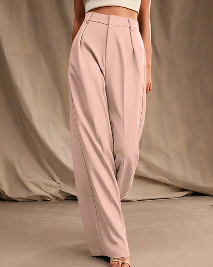 Curvvvy™ High-Waist Wide-Leg Casual Suit Pants