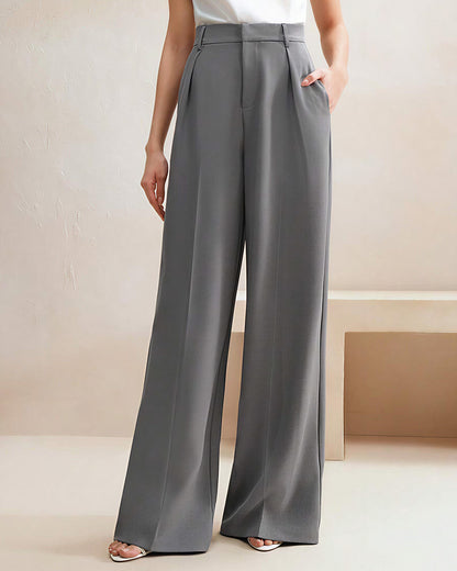 Curvvvy™ High-Waist Wide-Leg Casual Suit Pants