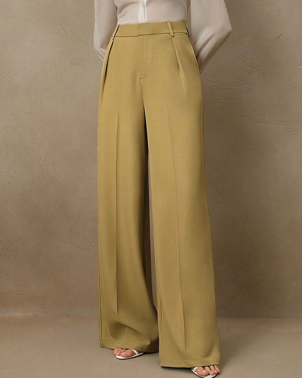 Curvvvy™ High-Waist Wide-Leg Casual Suit Pants