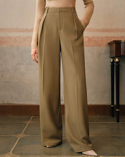 Curvvvy™ High-Waist Wide-Leg Casual Suit Pants