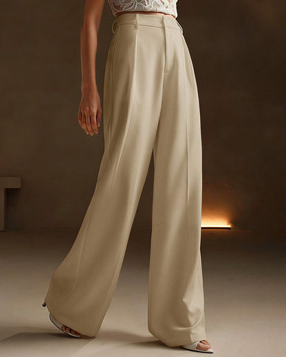 Curvvvy™ High-Waist Wide-Leg Casual Suit Pants