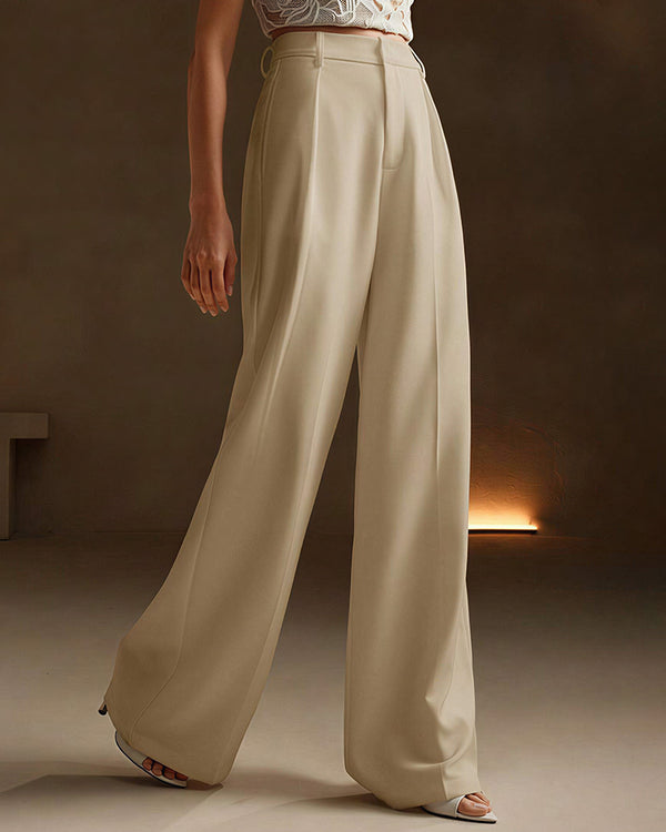 Curvvvy™ High-Waist Wide-Leg Casual Suit Pants