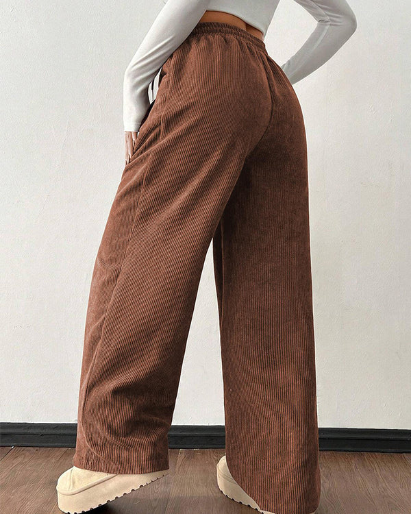 Curvvvy™ Pantalon d'Intérieur Fluide à Jambe Large et Cordon de Serrage
