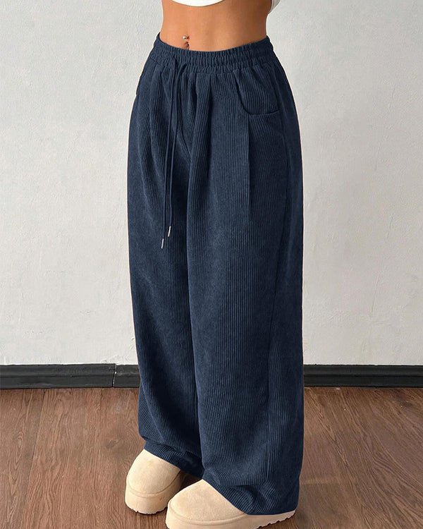 Curvvvy™ Pantalon d'Intérieur Fluide à Jambe Large et Cordon de Serrage