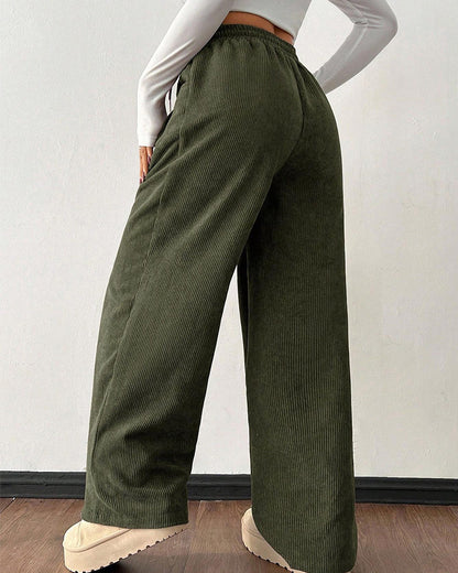 Curvvvy™ Pantalon d'Intérieur Fluide à Jambe Large et Cordon de Serrage