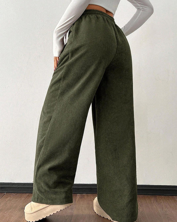 Curvvvy™ Pantalon d'Intérieur Fluide à Jambe Large et Cordon de Serrage