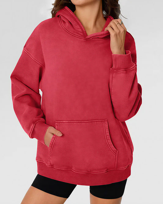 Curvvvy™ Oversized-Hoodie in Vintage-Waschung