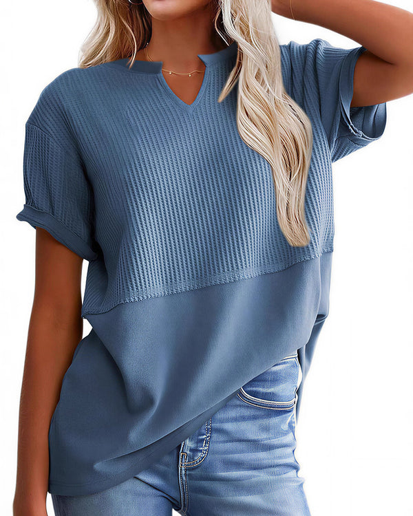 Curvvvy™ Top Casual de Manga Larga con Ribete de Encaje