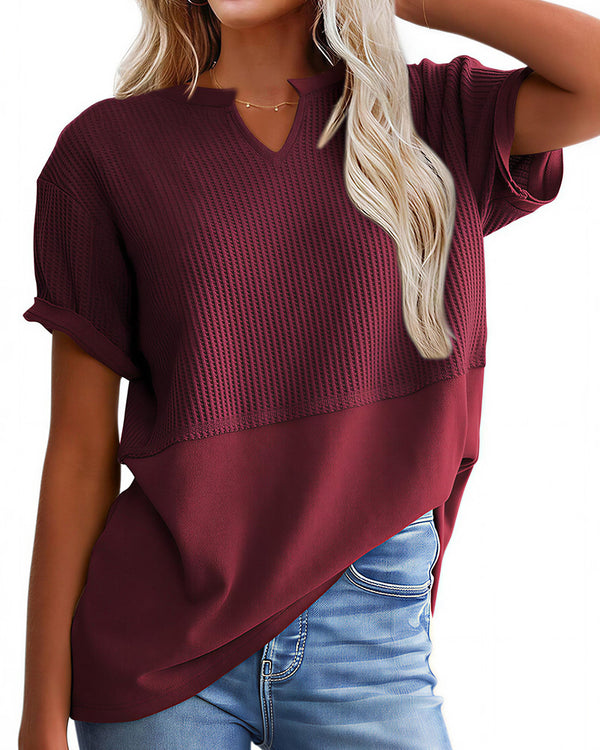 Curvvvy™ Top Casual de Manga Larga con Ribete de Encaje