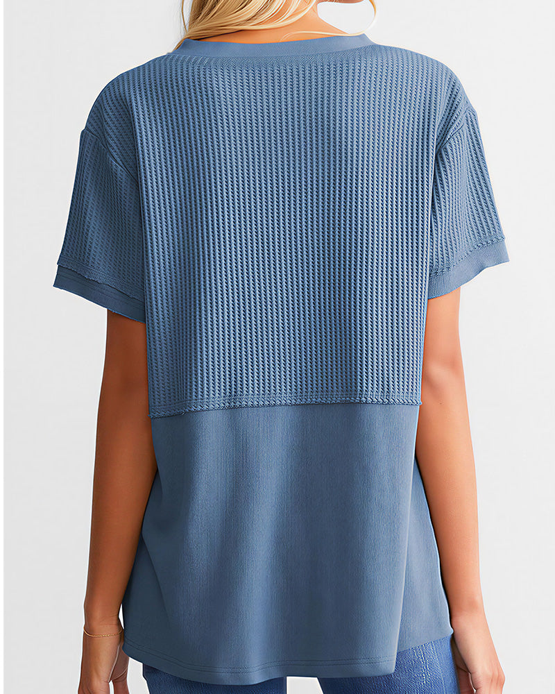 Curvvvy™ Top Casual de Manga Larga con Ribete de Encaje
