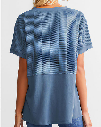 Curvvvy™ Top Casual de Manga Larga con Ribete de Encaje