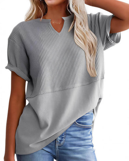 Curvvvy™ Top Casual de Manga Larga con Ribete de Encaje