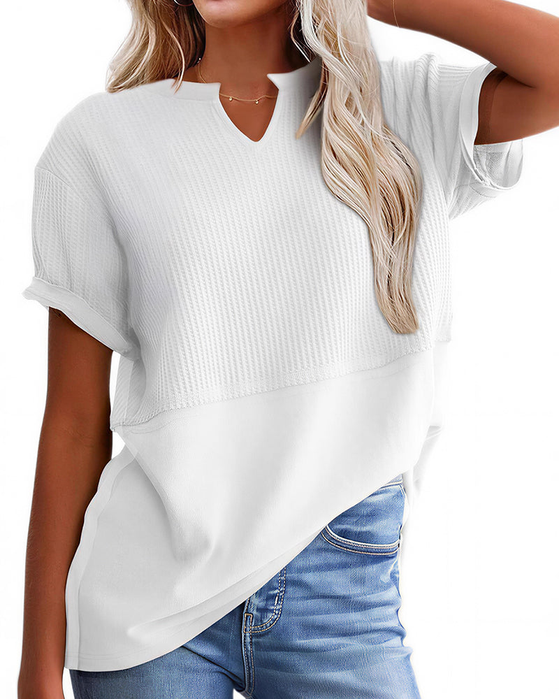Curvvvy™ Top Casual de Manga Larga con Ribete de Encaje